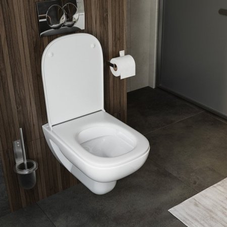 Унитаз подвесной безободковый Duravit D-Code 45700900A1 с сиденьем микролифт